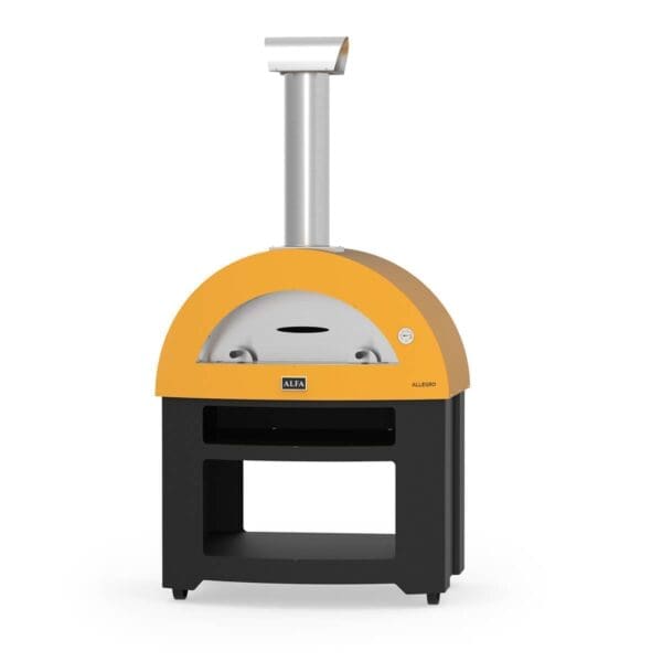 ALFA Allegro bright yellow pizza oven