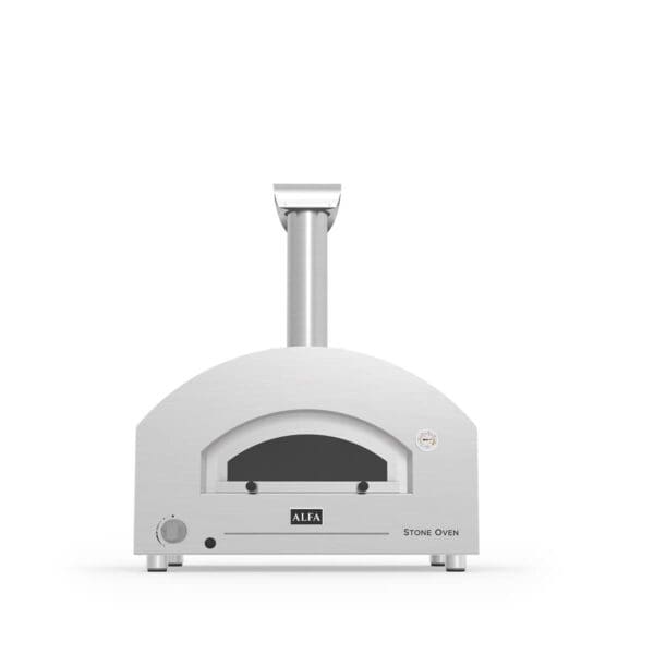 For a mid-sized oven, the Alfa Stone Outdoor Gas Pizza Oven (Medium) weighs in at just 242 pounds and can carry a surprising amount of food inside its dome. Capable of cooking up to 4 small pizzas at once, you can serve a whole crowd with just the Stone oven at your disposal.