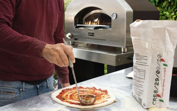 The Stone is capable of reaching cooking temperature in just 15 minutes, making spontaneous pizza nights a tried-and-true possibility for your family, party guests, or even just for yourself! (We won’t tell anyone; promise.).  To ignite the pilot light, simply press and rotate the knob together with the piezo ignition button.