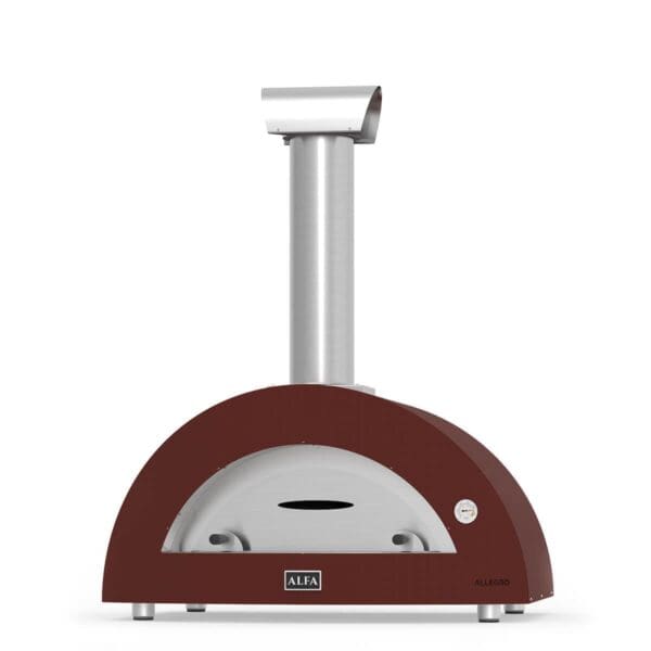 ALFA Allegro wood pizza oven sitting on counter