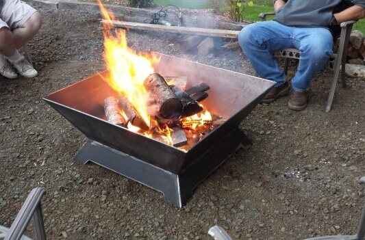fire pit in use