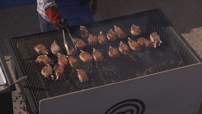 grilling pork on Santa maria grill fox master chef